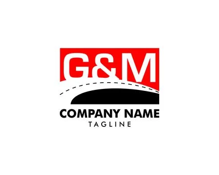 Initial letter G &amp; M logo template vector Stock Illustration