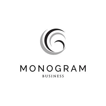 Initial letter G monogram logo design inspiration Stock Illustration