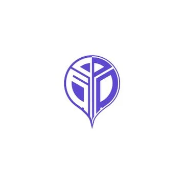 Initial letter G O Modern and unique location design Stock Illustration