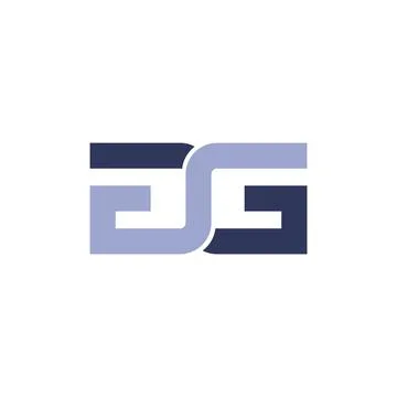 Initial letter g or gg logo design template Stock Illustration