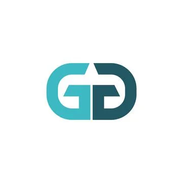 Initial letter g or gg logo design template Stock Illustration