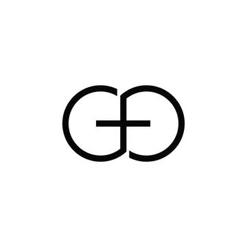 Initial letter g or gg logo design template Stock Illustration