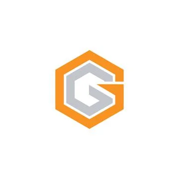 Initial letter g or gg logo design template Illustrazione stock