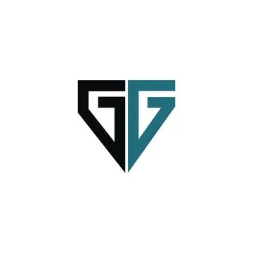 Initial letter g or gg logo design template Stock Illustration