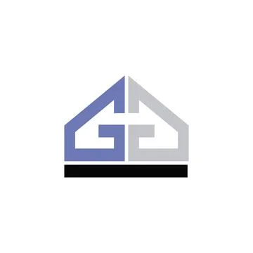 Initial letter g or gg logo design template Stock Illustration