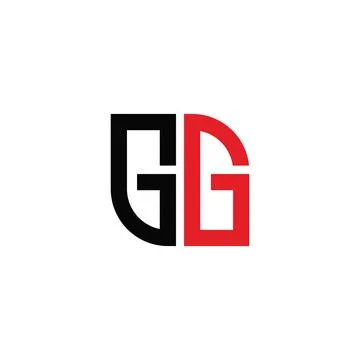Initial letter g or gg logo design template Stock Illustration