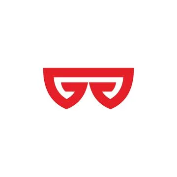 Initial letter g or gg logo design template Stock Illustration
