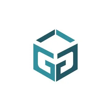 Initial letter g or gg logo design template Stock-Illustration
