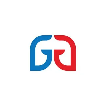 Initial letter g or gg logo design template Stock-Illustration