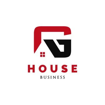 Initial Letter G Real Estate or House Icon Logo Design Template Stock Illustration