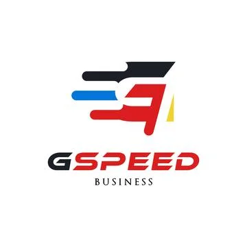 Initial Letter G Speed Icon Logo Design Template Stock Illustration