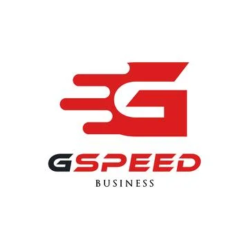 Initial Letter G Speed Icon Logo Design Template Stock Illustration