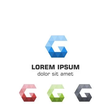 Initial letter G triangle logotype. Vector logo template Stock Illustration