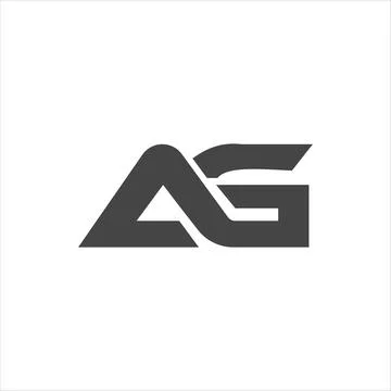 Initial letter ga or ag logo design template Stock-Illustration