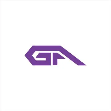 Initial letter ga or ag logo design template Stock Illustration