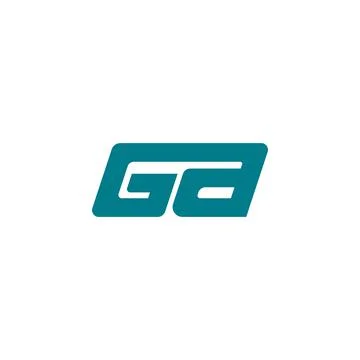 Initial letter ga or ag logo design template Stock Illustration