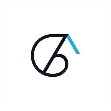 Initial letter ga or ag logo design template Stock Illustration