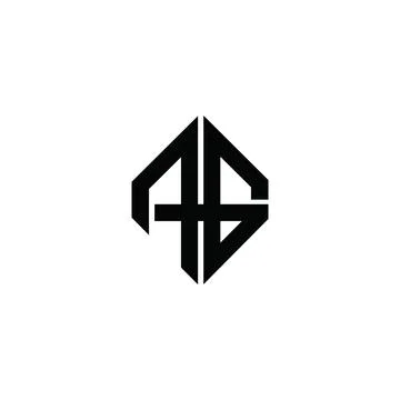 Initial letter ga or ag logo design template Stock Illustration