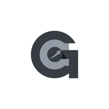 Initial letter ga or ag logo design template Stock Illustration
