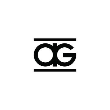 Initial letter ga or ag logo design template Stock Illustration
