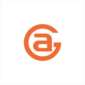 Initial letter ga or ag logo design template Stock Illustration
