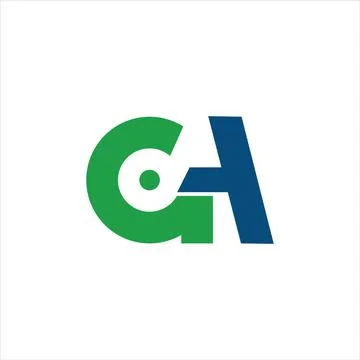 Initial letter ga or ag logo design template Stock Illustration
