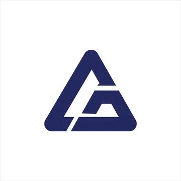 Initial letter ga or ag logo design template Illustrazione stock