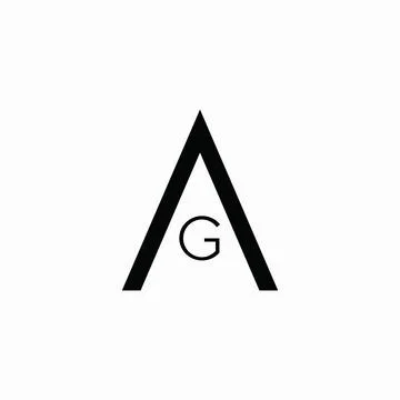 Initial letter ga or ag logo design template Stock-Illustration