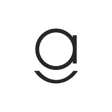 Initial letter ga or ag logo design template Stock Illustration