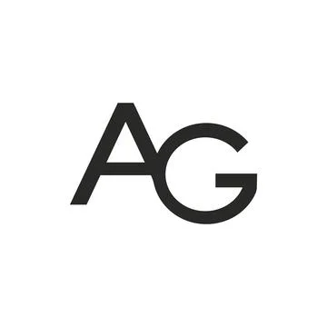 Initial letter ga or ag logo design template Stock Illustration