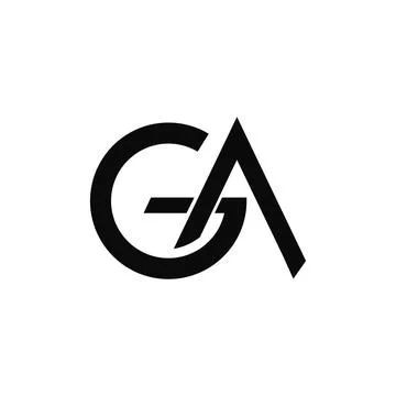 Initial letter ga or ag logo design template Stock-Illustration