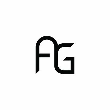 Initial letter ga or ag logo design template Illustrazione stock