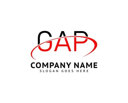 Initial Letter GAP Logo Template Design Stock Illustration