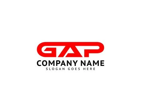 Initial Letter GAP Logo Template Design Stock Illustration