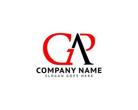 Initial Letter GAP Logo Template Design Stock Illustration