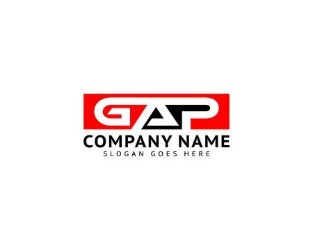 Initial Letter GAP Logo Template Design Stock Illustration