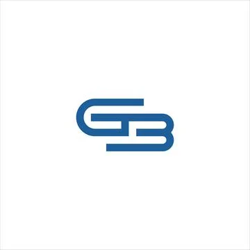 Initial letter gb or bg logo design template Stock Illustration