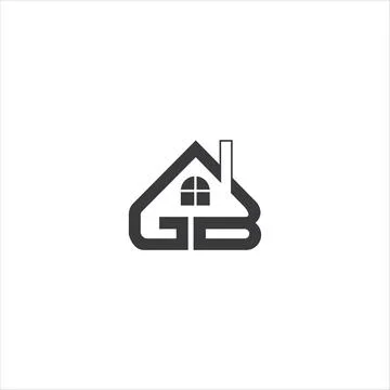 Initial letter gb or bg logo design template Stock Illustration
