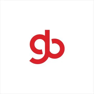 Initial letter gb or bg logo design template Stock Illustration