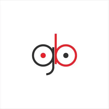 Initial letter gb or bg logo design template Illustrazione stock