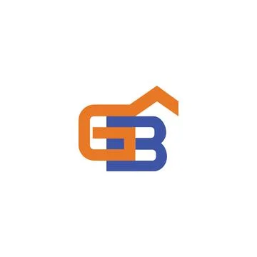 Initial letter gb or bg logo design template Stock-Illustration