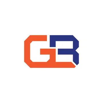 Initial letter gb or bg logo design template Stock Illustration