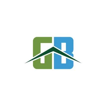 Initial letter gb or bg logo design template Stock Illustration
