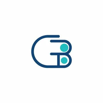 Initial letter gb or bg logo design template Stock Illustration