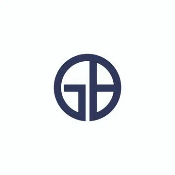 Initial letter gb or bg logo design template Illustrazione stock