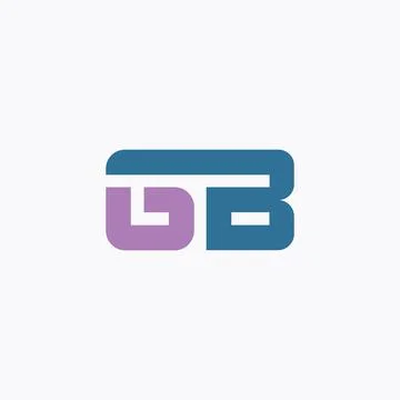 Initial letter gb or bg logo design template Stock Illustration