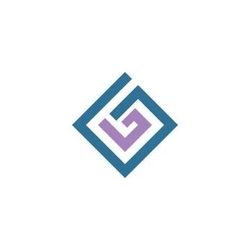 Initial letter gb or bg logo design template Illustrazione stock