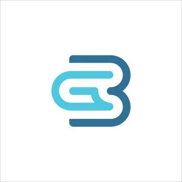 Initial letter gb or bg logo design template Stock Illustration