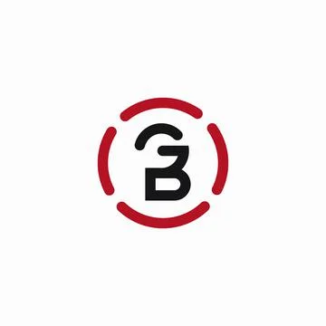Initial letter gb or bg logo design template Stock Illustration