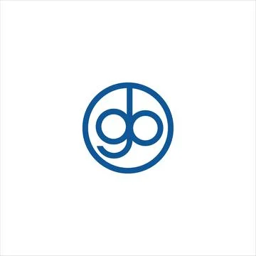 Initial letter gb or bg logo design template Stock Illustration